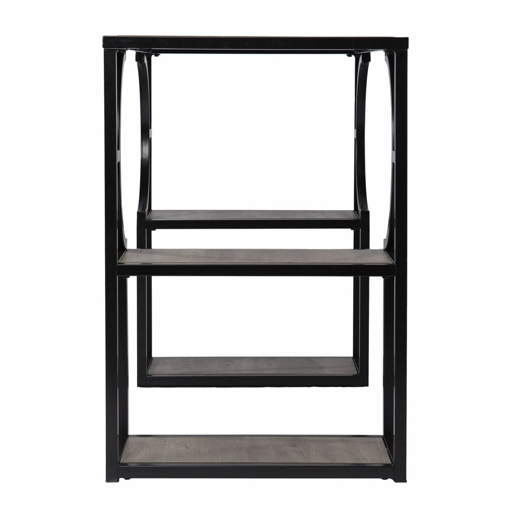 44" Gray and Black Wood Pedestal HomeRoots