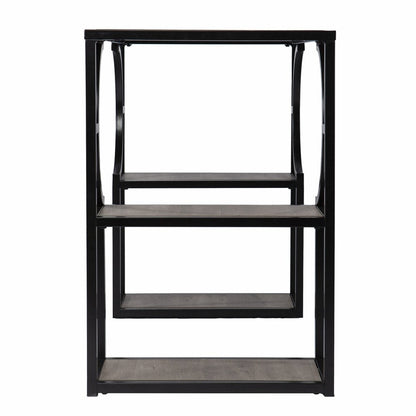 44" Gray and Black Wood Pedestal HomeRoots