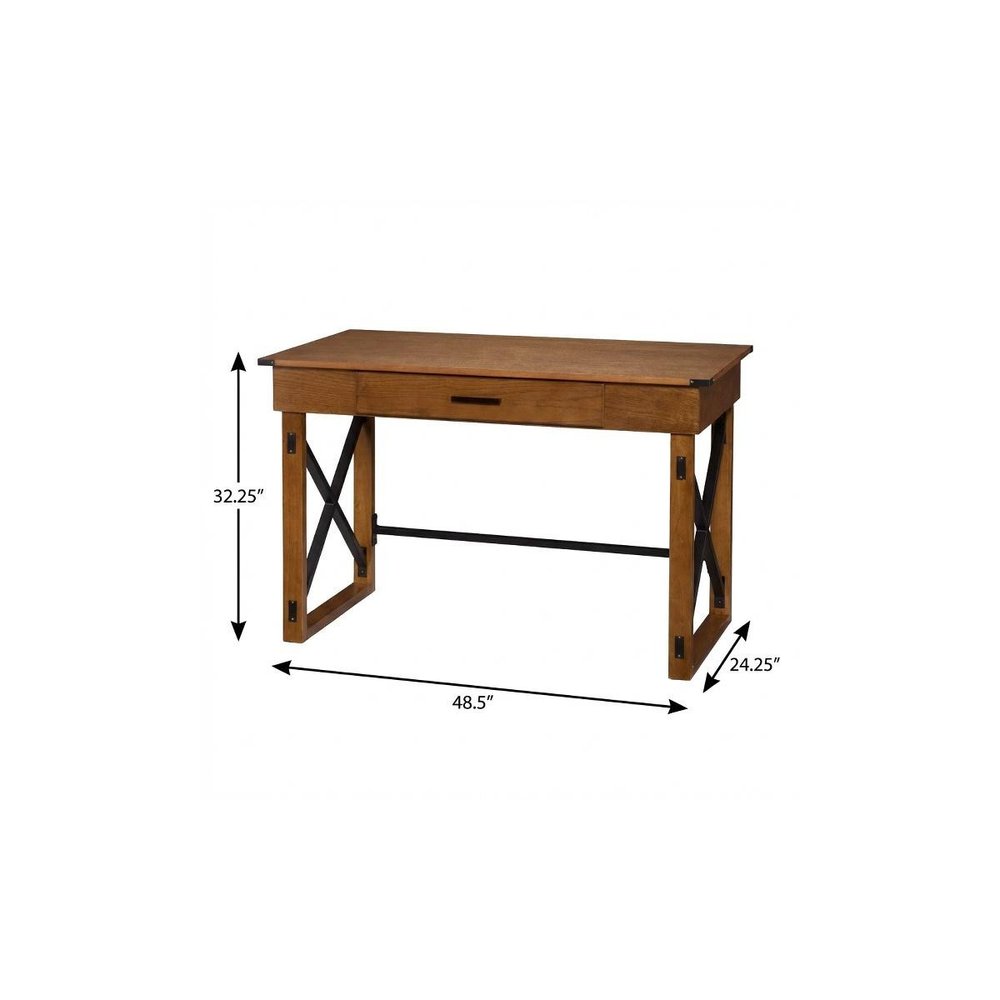 49" Adjustable Natural Standing Desk Converter HomeRoots
