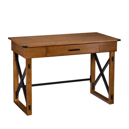 49" Adjustable Natural Standing Desk Converter HomeRoots