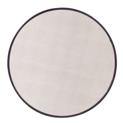 Set of Two Black And Silver Mirrored Round Nested Coffee Table Set HomeRoots