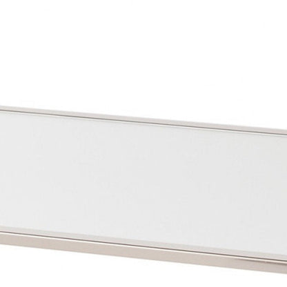 43" Silver Mirrored And Metal Rectangular Mirrored Coffee Table HomeRoots