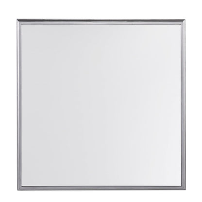 29" Silver Mirrored Square Coffee Table With Shelf HomeRoots