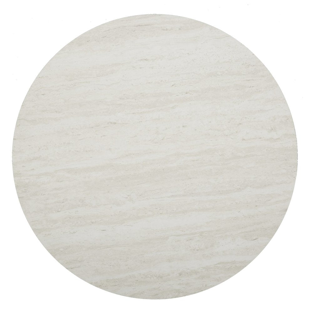 33" Champagne Solid Manufactured Wood And Metal Round Coffee Table HomeRoots