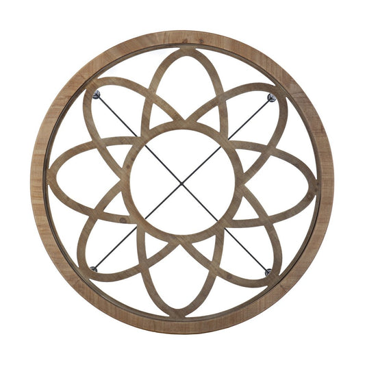 33" Floral Design Glass Top Round Coffee Table HomeRoots