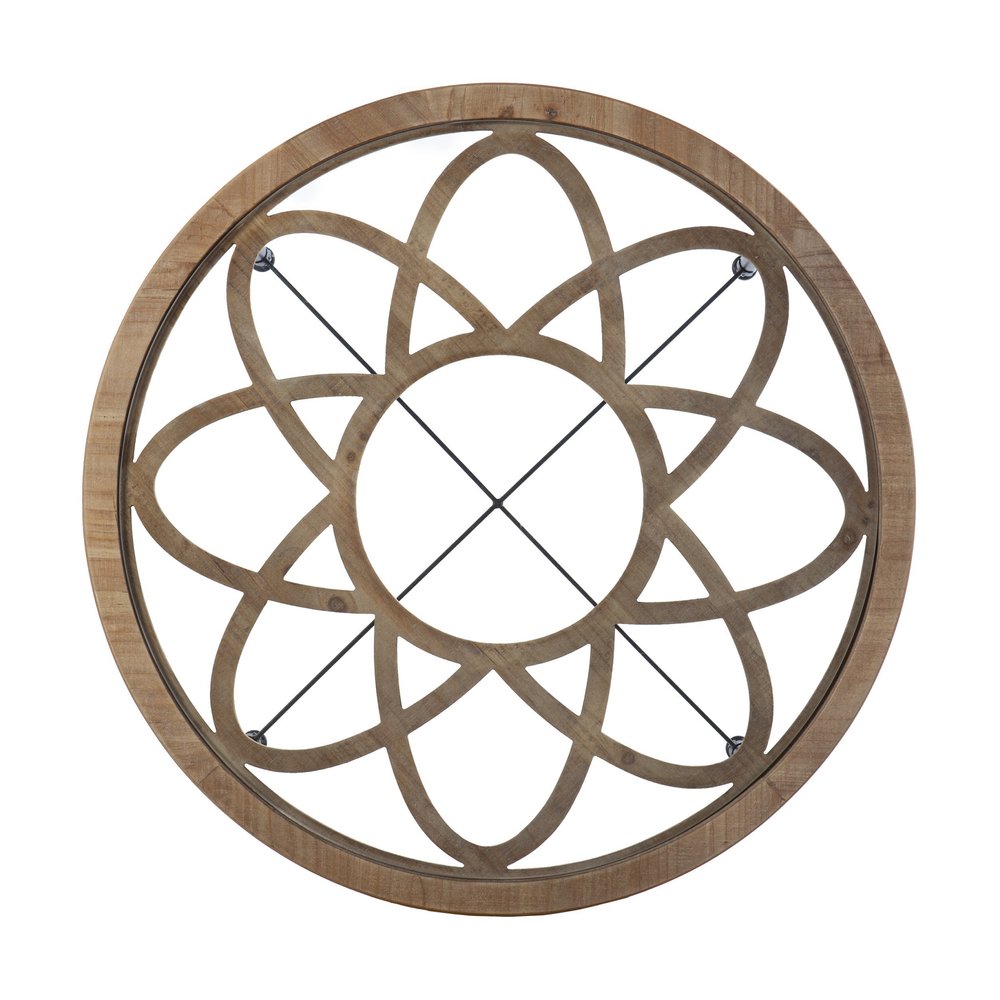 33" Floral Design Glass Top Round Coffee Table HomeRoots