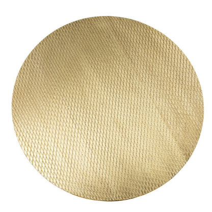 34" Black And Gold Embossed Metal Round Coffee Table HomeRoots