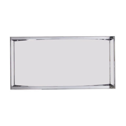 48" Chrome Glass And Metal Rectangular Coffee Table HomeRoots