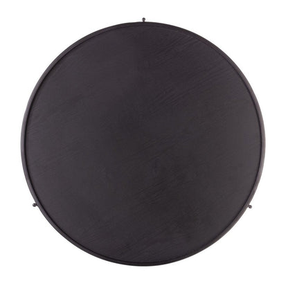 33" Black Manufactured Wood And Metal Round Coffee Table HomeRoots