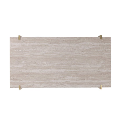 47" Brass Manufactured Wood And Metal Rectangular Coffee Table HomeRoots
