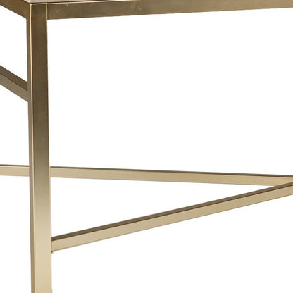 42" Off White Manufactured Wood And Metal Rectangular Coffee Table HomeRoots