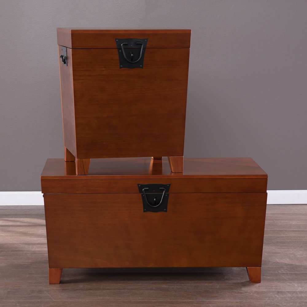 39" Brown Manufactured Wood And Metal Rectangular Coffee Table HomeRoots