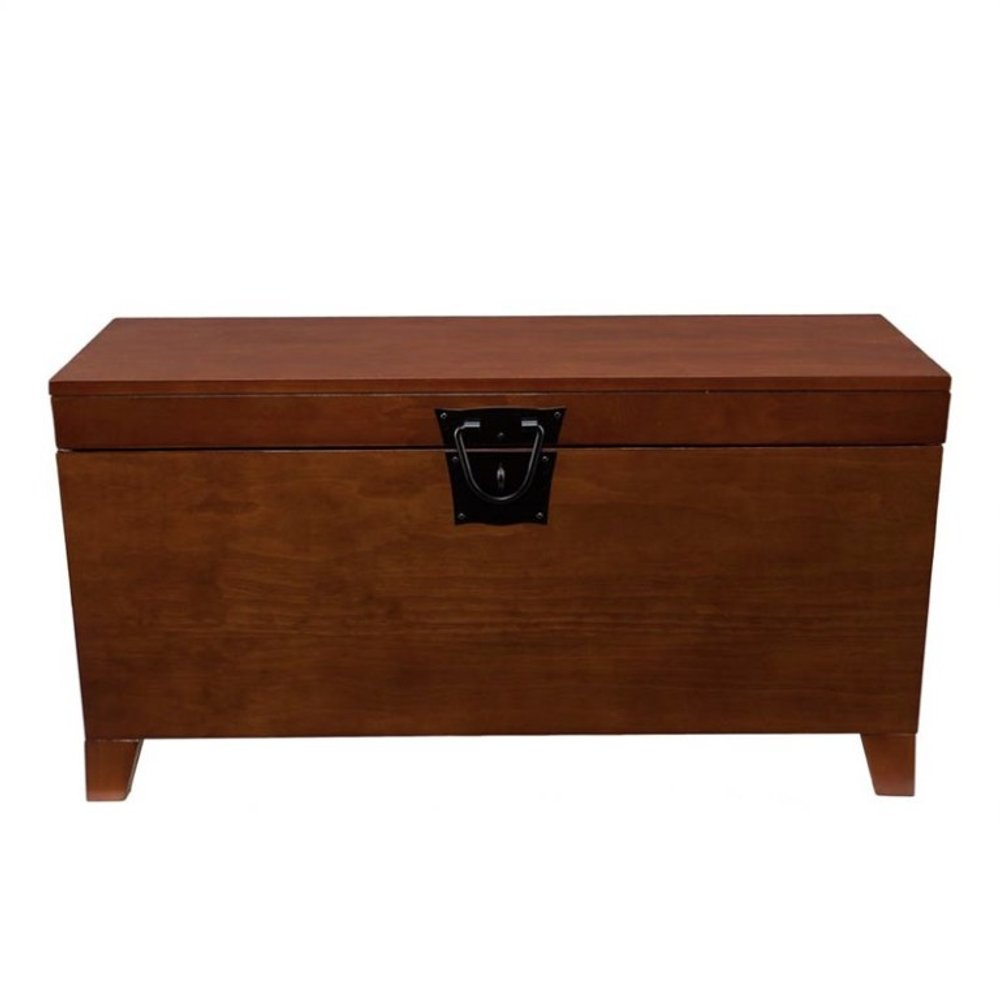 39" Brown Manufactured Wood And Metal Rectangular Coffee Table — view 2
