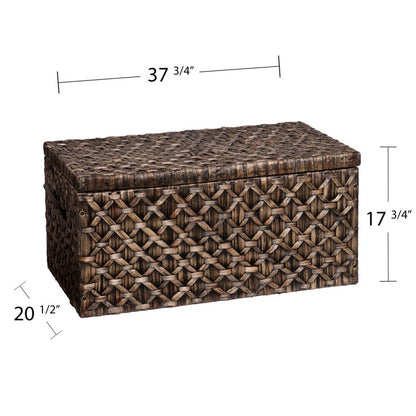 38" Brown Manufactured Wood And Metal Rectangular Coffee Table HomeRoots