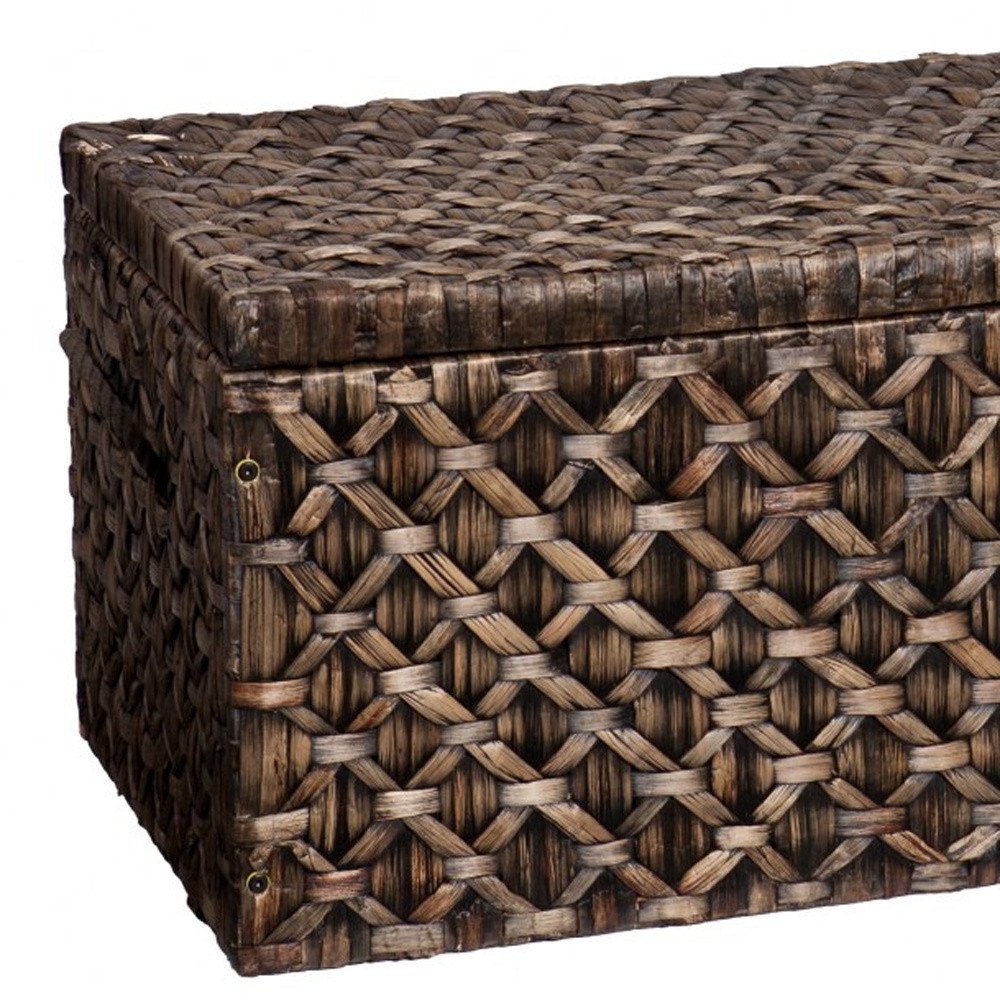 38" Brown Manufactured Wood And Metal Rectangular Coffee Table HomeRoots