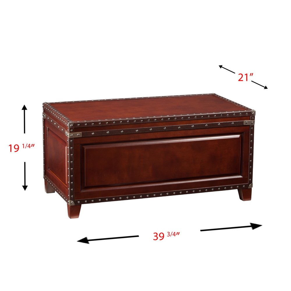 40" Brown Solid Wood And Metal Rectangular Coffee Table HomeRoots
