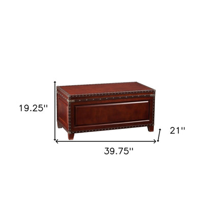 40" Brown Solid Wood And Metal Rectangular Coffee Table HomeRoots