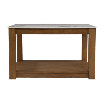 30" Natural And Natural Brown Solid Manufactured Wood Square Coffee Table HomeRoots