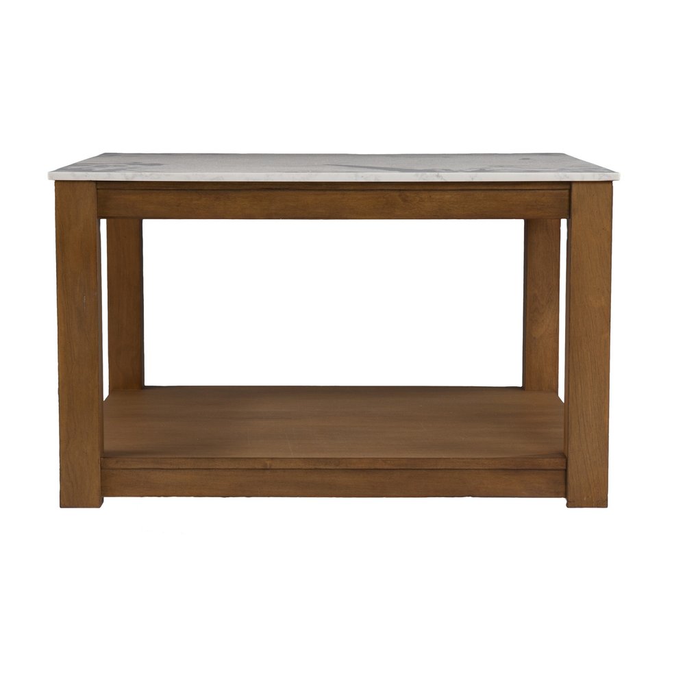 30" Natural And Natural Brown Solid Manufactured Wood Square Coffee Table — view 7
