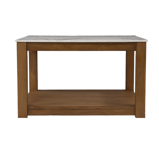 30" Natural And Natural Brown Solid Manufactured Wood Square Coffee Table HomeRoots