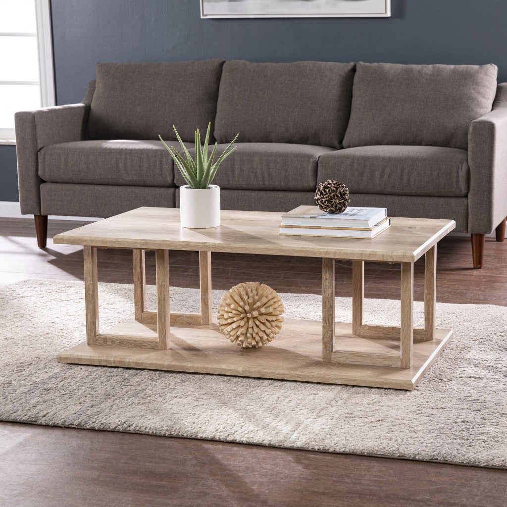 42" Natural Wood Coffee Table