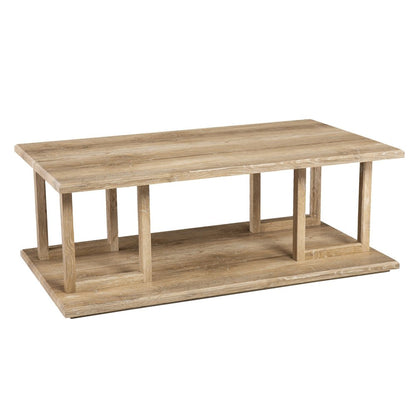 42" Natural Wood Coffee Table HomeRoots