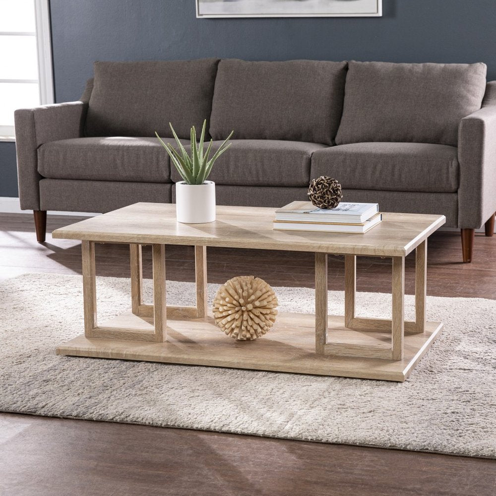 42" Natural Wood Coffee Table HomeRoots