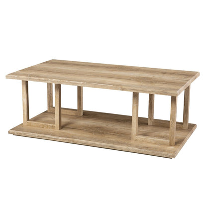 42" Natural Wood Coffee Table HomeRoots