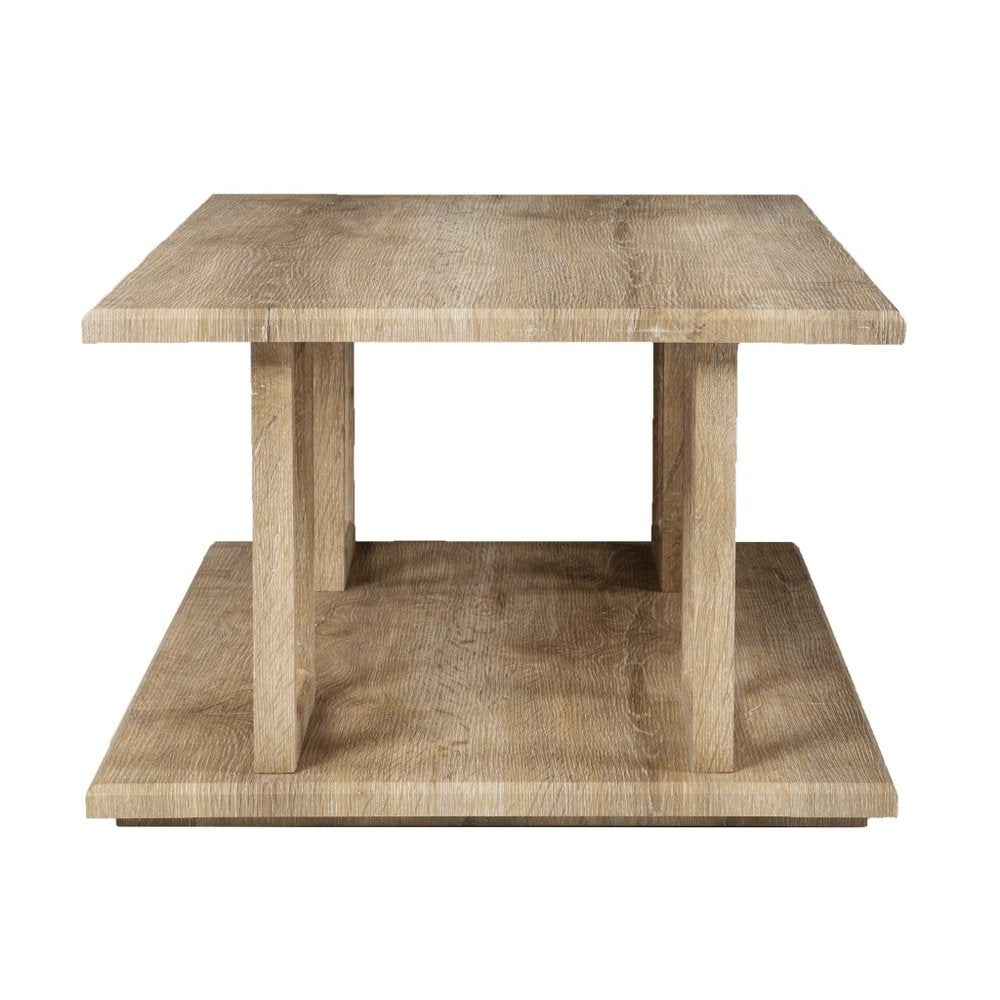 42" Natural Wood Coffee Table HomeRoots