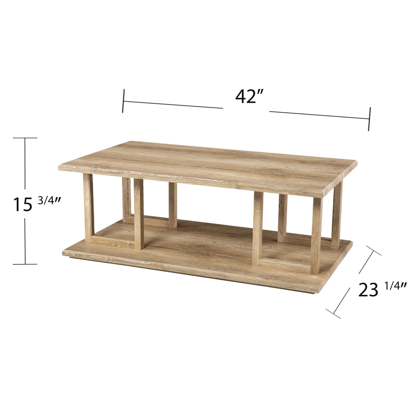 42" Natural Wood Coffee Table