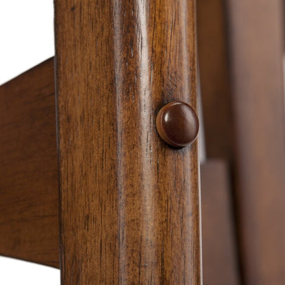 52" Brown Solid Wood With Iron Coffee Table HomeRoots