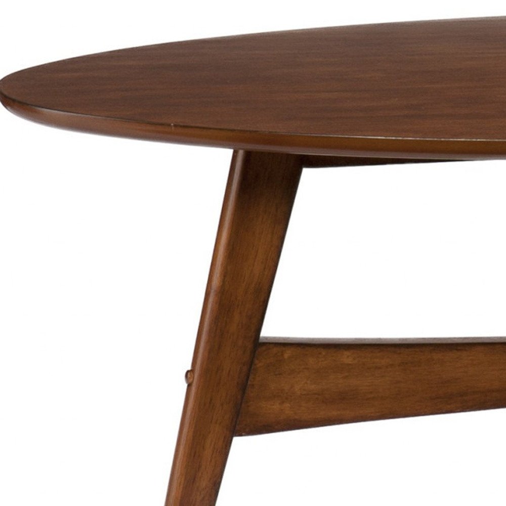 52" Brown Solid Wood With Iron Coffee Table HomeRoots