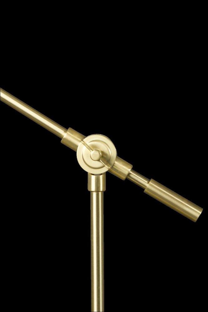 Shiny Satin Brass LED Adjustable Desk Lamp — view 1