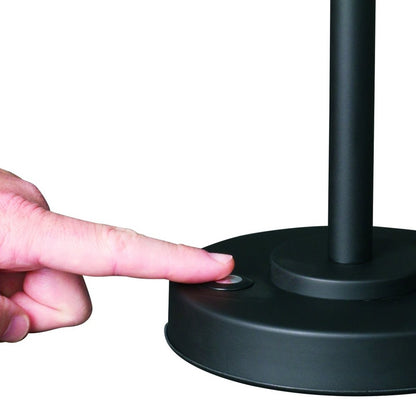 Matte Black and Antiqued Brass LED Adjustable Desk Lamp HomeRoots