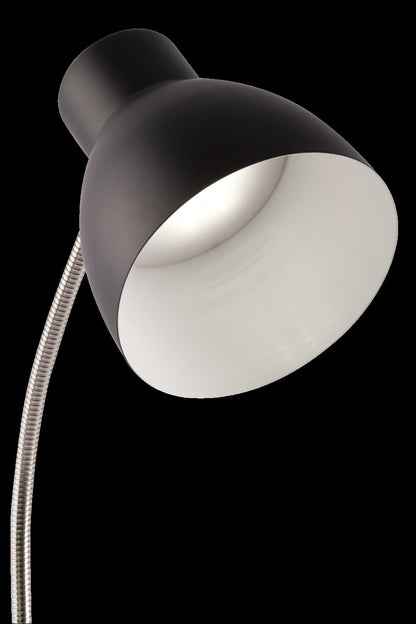 Black Matte and Silver LED Adjustable Desk Lamp