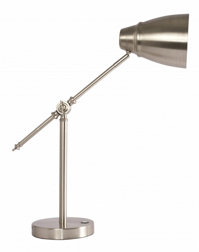 Brushed Silver LED Adjustable Desk Lamp HomeRoots