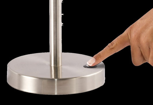 Brushed Silver LED Adjustable Desk Lamp HomeRoots