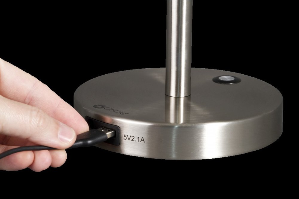 Brushed Silver LED Adjustable Desk Lamp — view 3