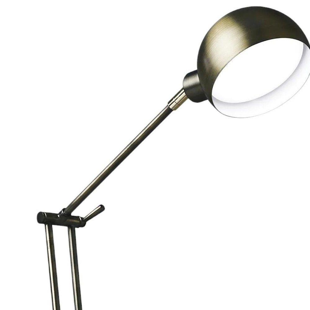 18" Antiqued Bronze Adjustable Swing Arm Desk Lamp USB With Antiqued Bronze Shade — view 8