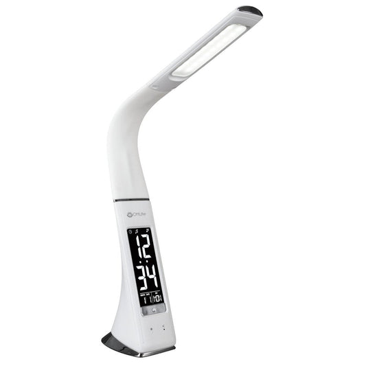 Contemporary White Sanitizing LED Desk Lamp HomeRoots