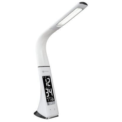 Contemporary White Sanitizing LED Desk Lamp HomeRoots