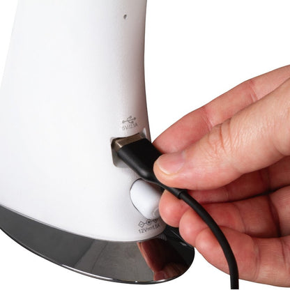 Contemporary White Sanitizing LED Desk Lamp HomeRoots