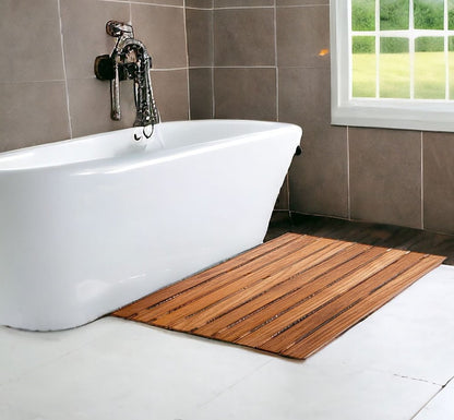 20" Premium Teak Shower Bath Mat HomeRoots