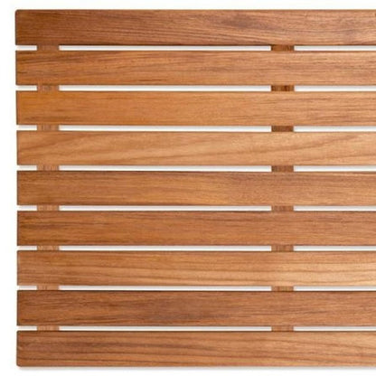 20" Premium Teak Shower Bath Mat HomeRoots