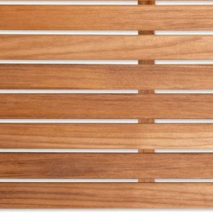 20" Premium Teak Shower Bath Mat HomeRoots
