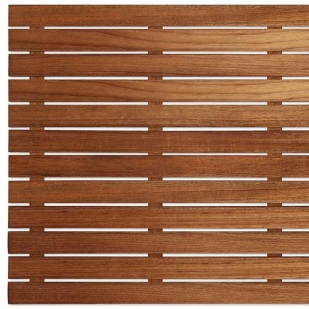 25" Premium Teak Shower Bath Mat HomeRoots