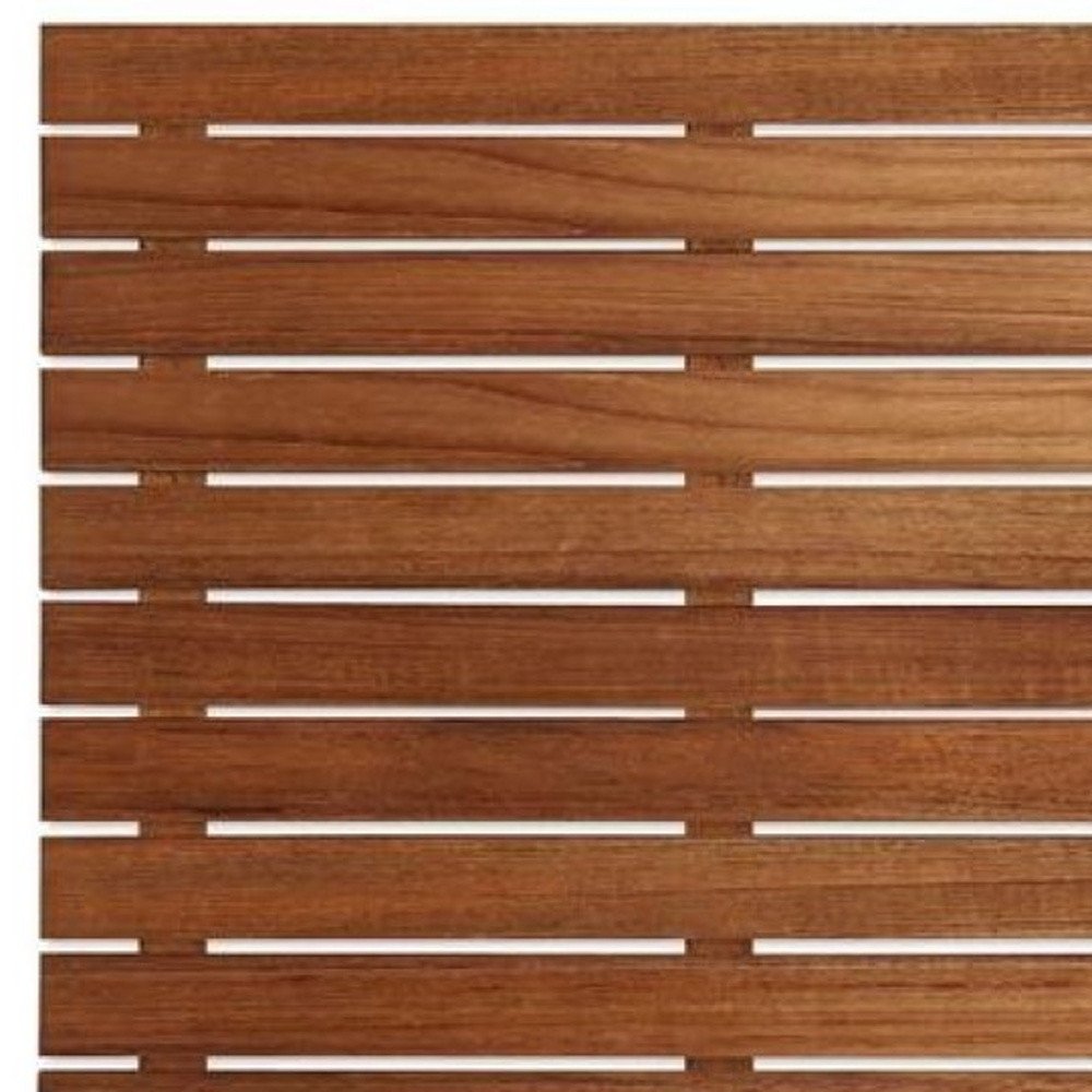 25" Premium Teak Shower Bath Mat HomeRoots