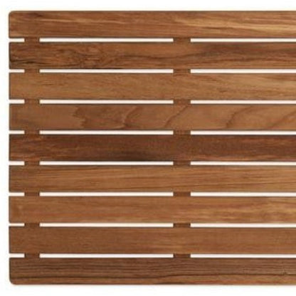 32" Premium Teak Shower Bath Mat HomeRoots