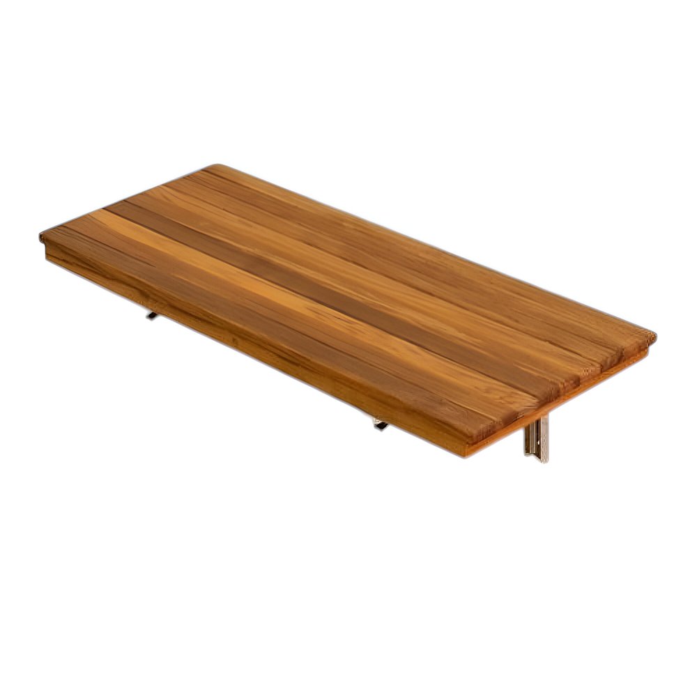 24" Premium Wall Mount Teak Shower Bench HomeRoots