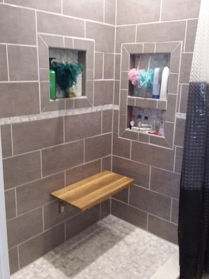 24" Premium Wall Mount Teak Shower Bench HomeRoots